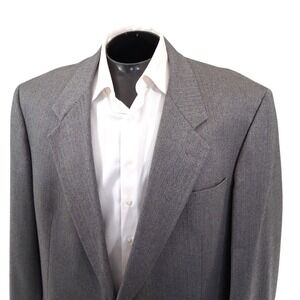 Hart Schaffner & Marx Blazer Mens 48XL Light‎ Gray Herringbone Sport Coat